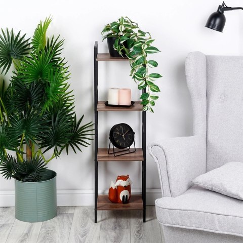 Regał metalowy czarny 29,5x23,5x106,5 cm