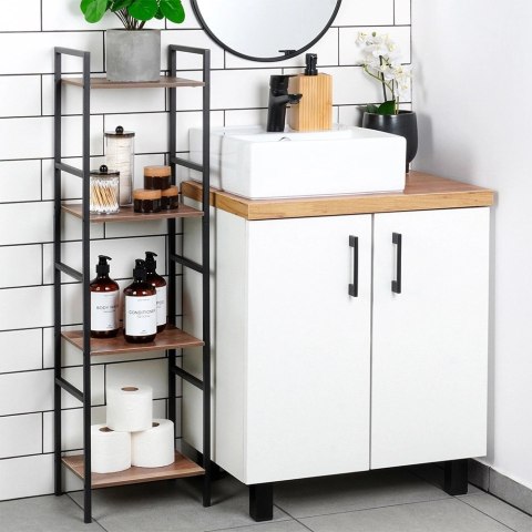 Regał metalowy czarny 29,5x23,5x106,5 cm