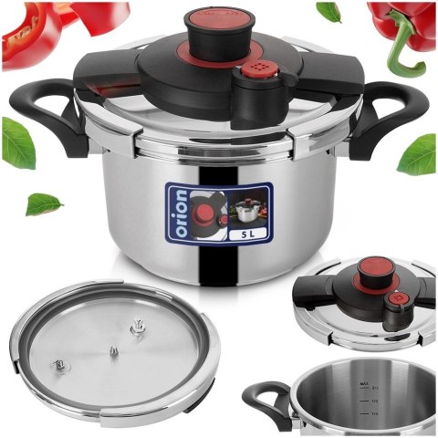 Szybkowar stalowy z automatycznym zamykaniem STORM 5 l