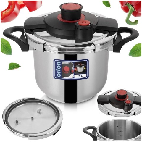 Szybkowar stalowy z automatycznym zamykaniem STORM 7 l