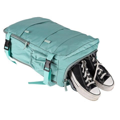 Plecak turystyczny kabinowy podróżny bagaż podręczny zielony 45x30 cm