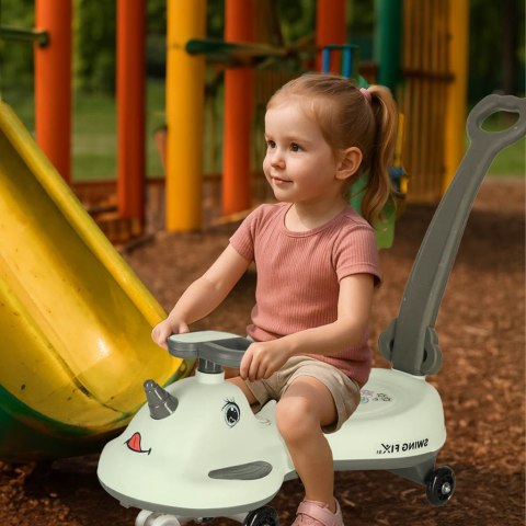 Jeździk grawitacyjny LED Swing FIX S1 skuter z rączką szary max 65kg