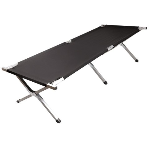 Łóżko polowe LUARO składane turystyczne kanadyjka czarne 150kg