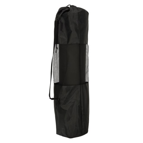 Mata do ćwiczeń jogi gimnastyczna treningowa fitness karimata gruba 1,5cm czarna + pokrowiec
