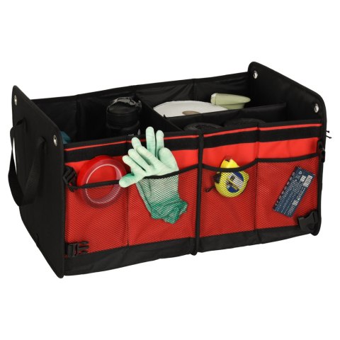 Organizer do bagażnika duża torba do samochodu czarny czerwony