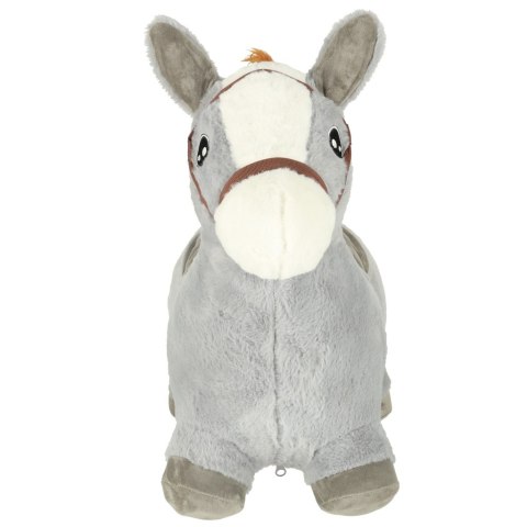 Skoczek dla dzieci gumowy do skakania koń konik z miękkim pokrowcem pompka